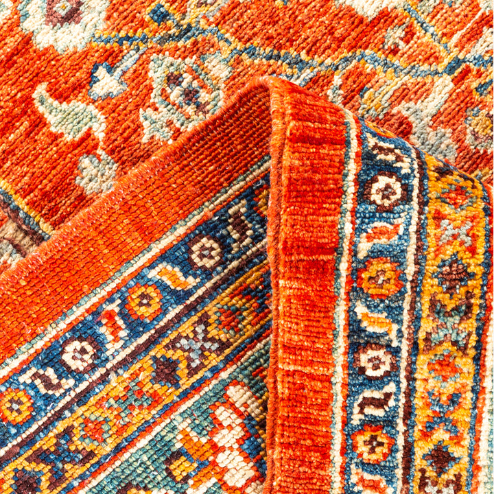 RED TRADITIONAL WOOL RUG - 5' 8" x 7' 10"