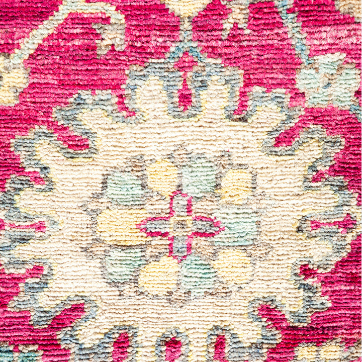 PURPLE TRADITIONAL WOOL RUG - 6' 7" x 9' 3"