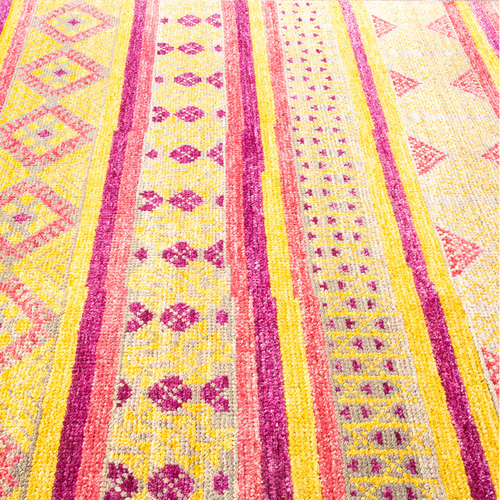 ORANGE TRADITIONAL WOOL RUG - 5' 7" x 8' 1"