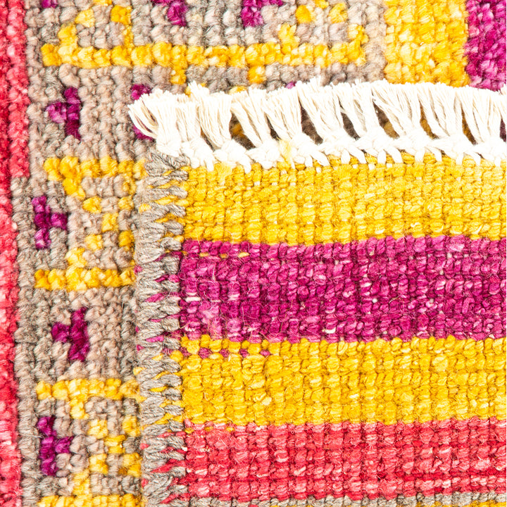 ORANGE TRADITIONAL WOOL RUG - 5' 7" x 8' 1"