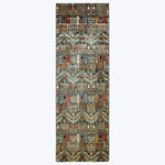 GREEN TRADITIONAL WOOL RUG - 4'  x 12' 5"