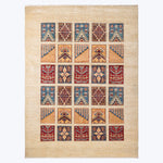 IVORY TRADITIONAL WOOL RUG - 4' 10" x 6' 7"