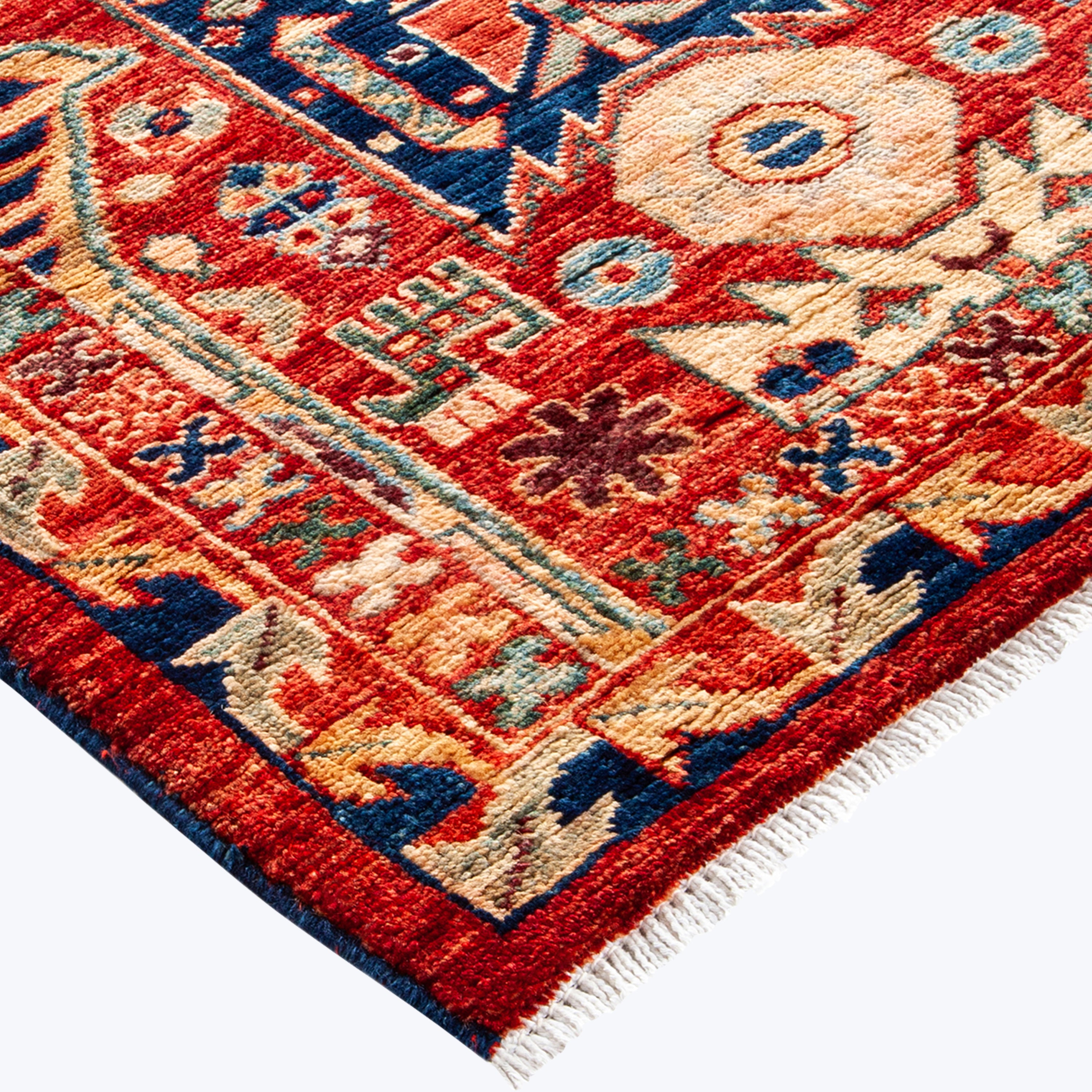 ORANGE TRADITIONAL WOOL RUNNER - 4' 2" x 12' 4"