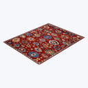 RED TRADITIONAL WOOL RUG - 7' 11" x 9' 11"