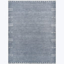 TRANSITIONAL WOOL COTTON BLEND RUG - 9'  x 12' Grey