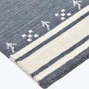 TRANSITIONAL WOOL COTTON BLEND RUG - 9'  x 12' Grey