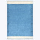 TRANSITIONAL WOOL COTTON BLEND RUG - 9'  x 12' Blue