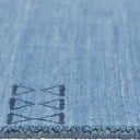 TRANSITIONAL WOOL COTTON BLEND RUG - 9'  x 12' Blue