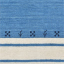 TRANSITIONAL WOOL COTTON BLEND RUG - 9'  x 12' Blue