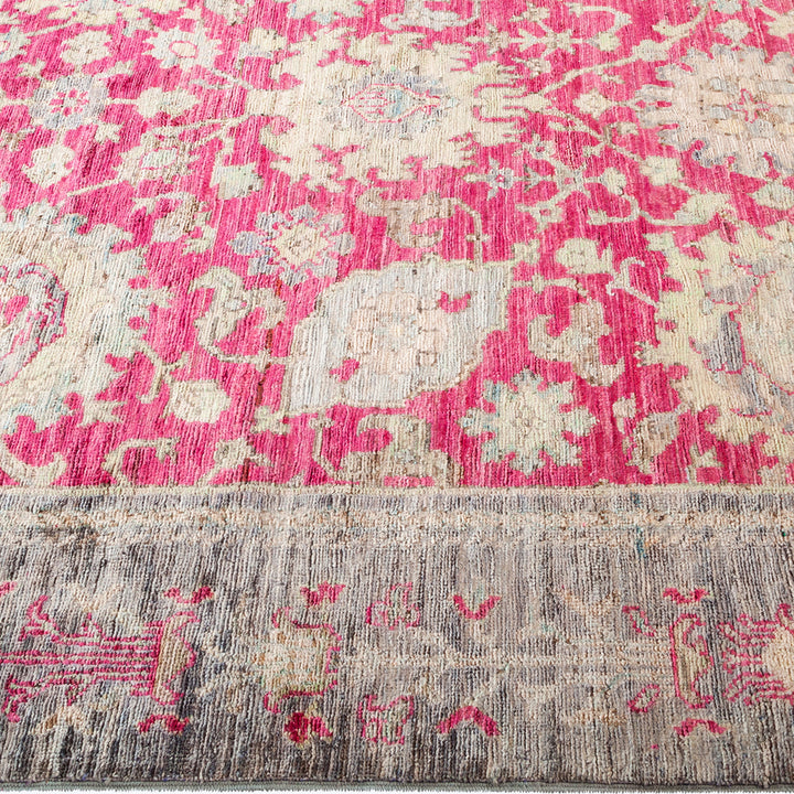 PURPLE TRADITIONAL WOOL RUG - 4' 8" x 8' 2"