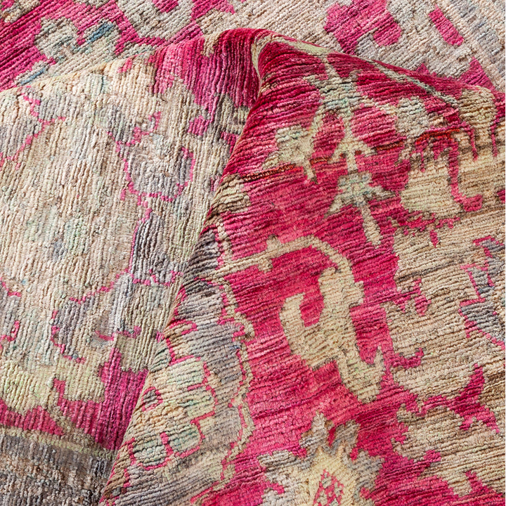 PURPLE TRADITIONAL WOOL RUG - 4' 8" x 8' 2"