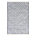 Grey Moroccan Wool Cotton Blend Rug