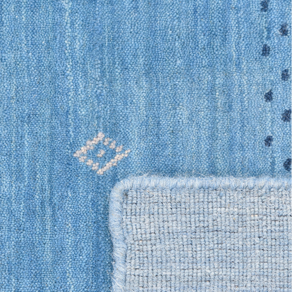 TRANSITIONAL WOOL COTTON BLEND RUG Blue / 10'  x 14'