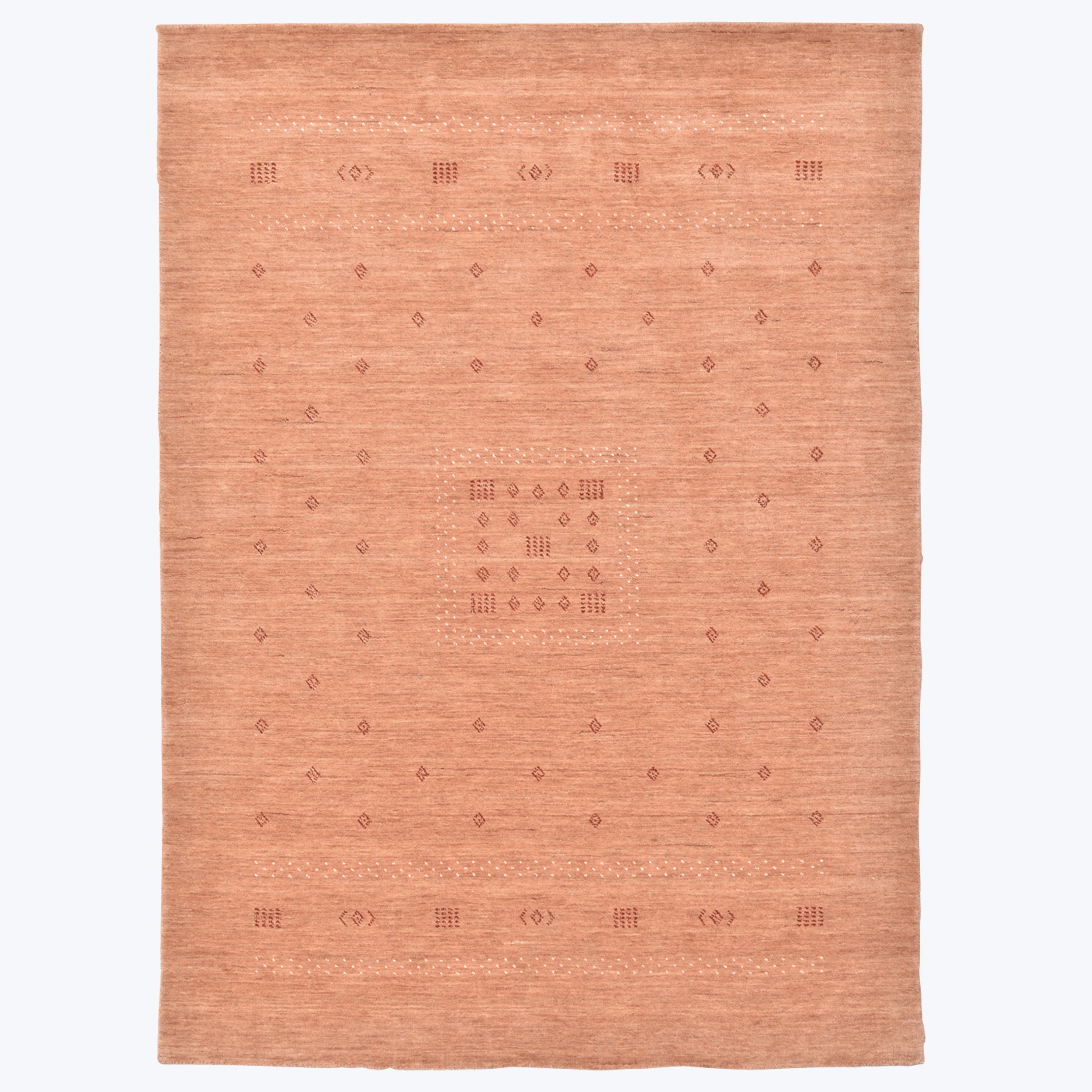 TRANSITIONAL WOOL COTTON BLEND RUG Peach / 10'  x 14'