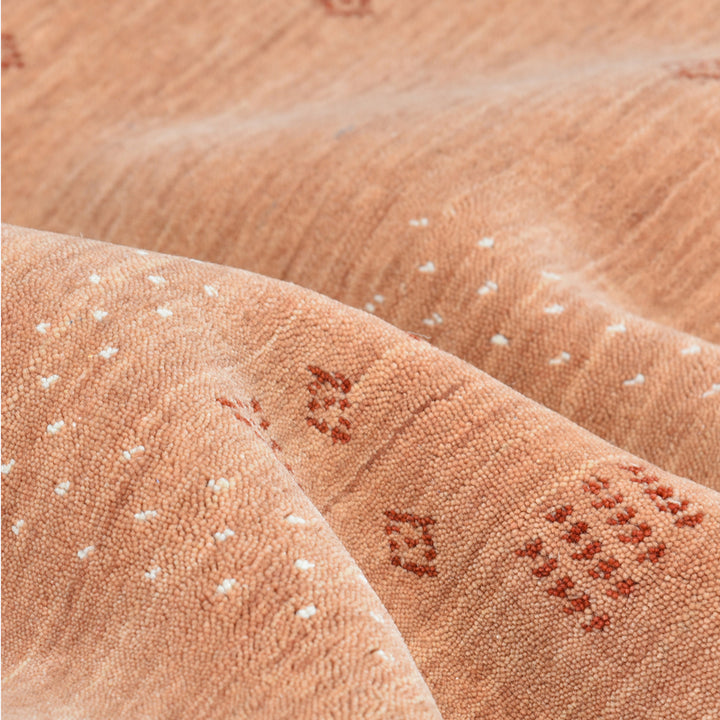 TRANSITIONAL WOOL COTTON BLEND RUG Peach / 10'  x 14'