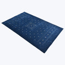 TRANSITIONAL WOOL COTTON BLEND RUG Navy / 10'  x 14'