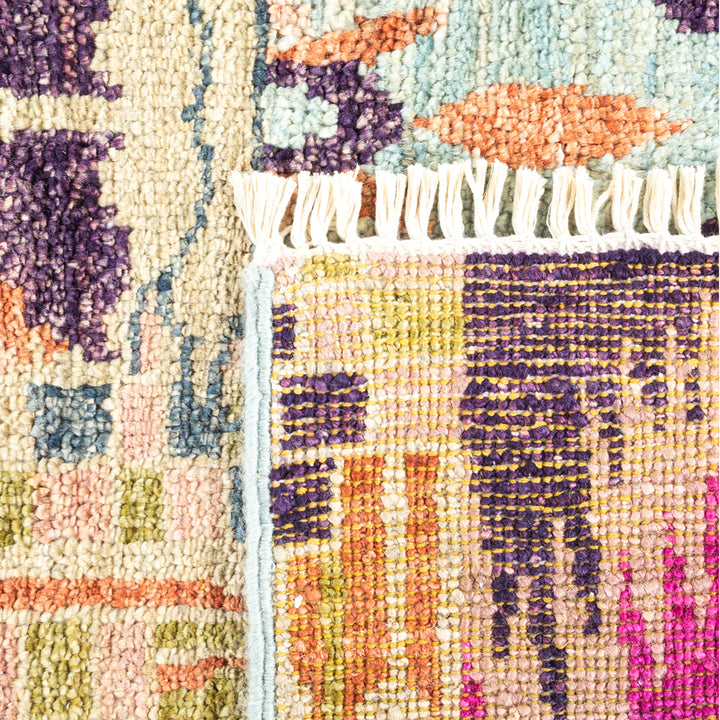 LIGHT BLUE TRADITIONAL WOOL RUG - 5' 10" x 9' 1"