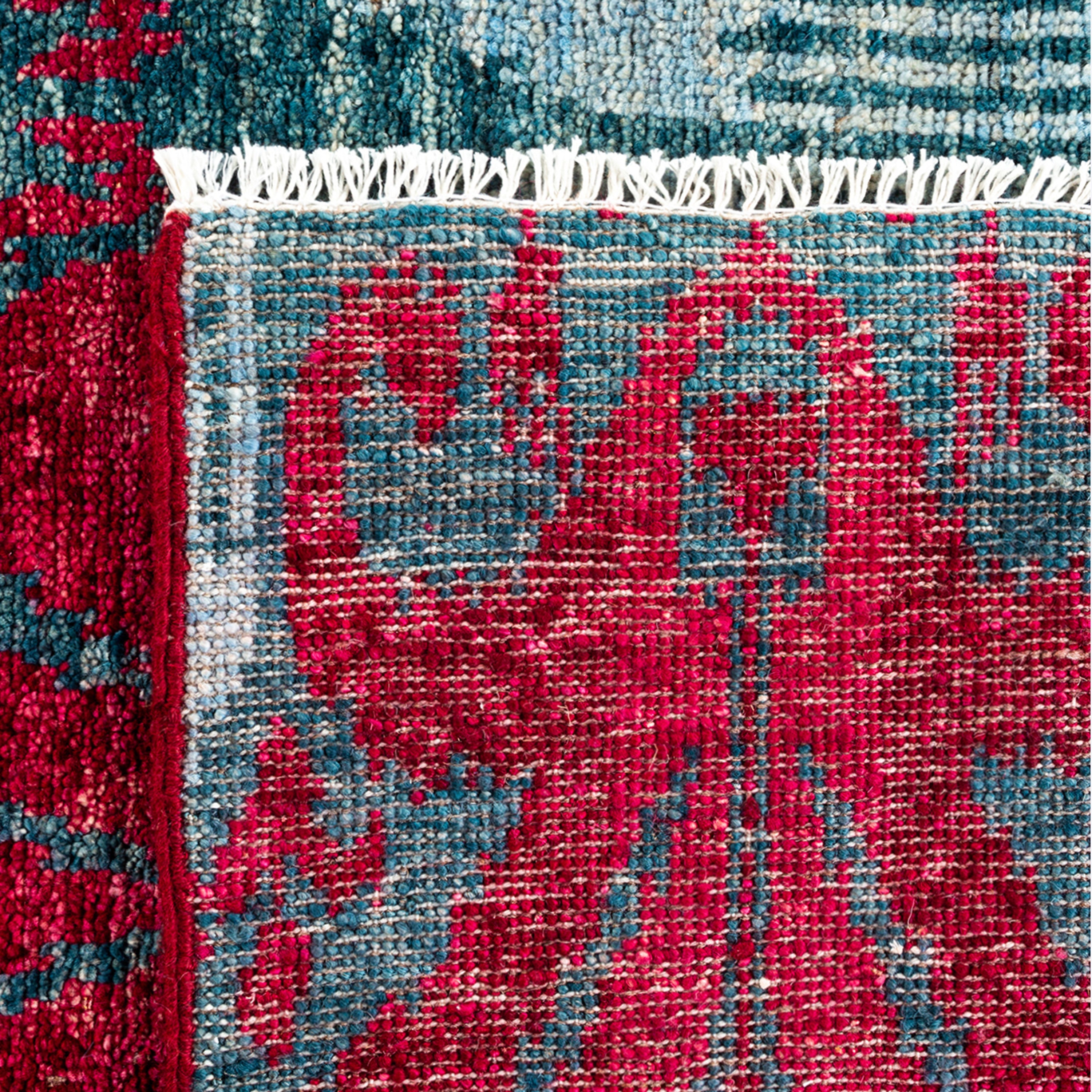 RED TRADITIONAL WOOL RUNNER - 4'  x 10' 4"