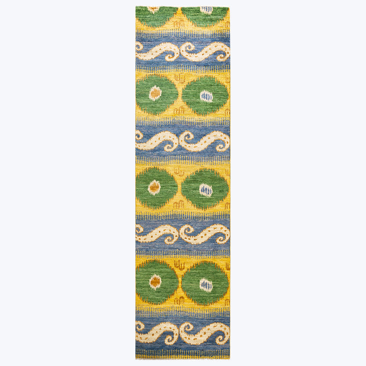 YELLOW TRADITIONAL WOOL RUNNER - 3'  x 11' 6"