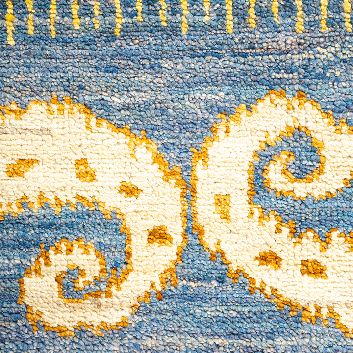YELLOW TRADITIONAL WOOL RUNNER - 3'  x 11' 6"