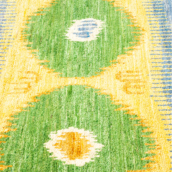 YELLOW TRADITIONAL WOOL RUNNER - 3'  x 11' 6"