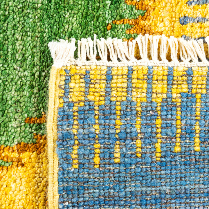 YELLOW TRADITIONAL WOOL RUNNER - 3'  x 11' 6"