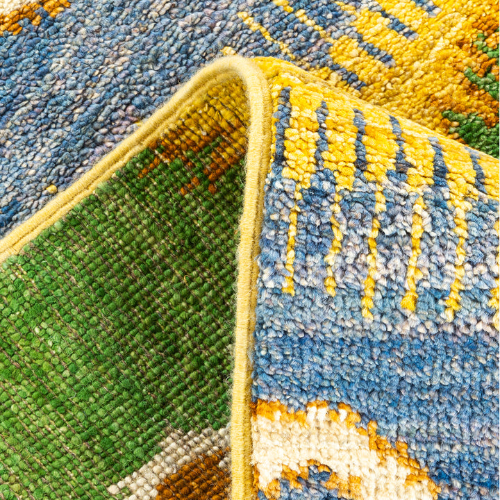 YELLOW TRADITIONAL WOOL RUNNER - 3'  x 11' 6"