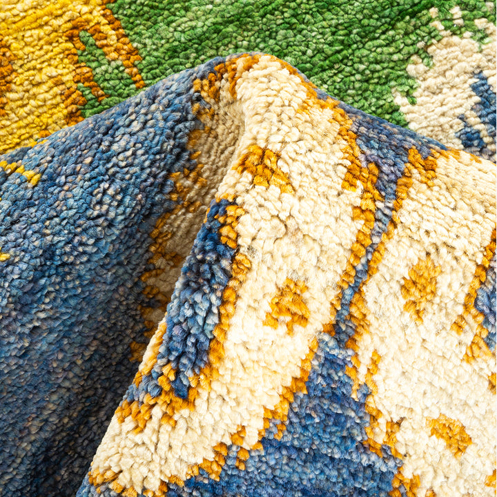 YELLOW TRADITIONAL WOOL RUNNER - 3'  x 11' 6"