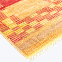 YELLOW TRADITIONAL WOOL RUG - 5' 1" x 8' 1"