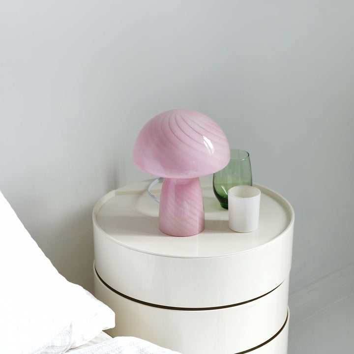 Close Top Mushroom Lamp Rose Pink / Petite
