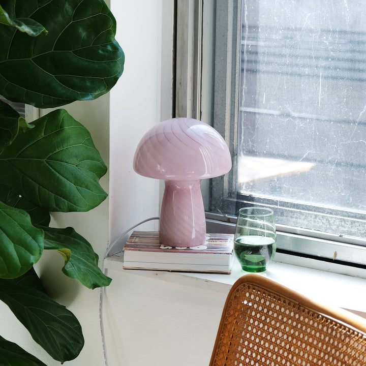 Close Top Mushroom Lamp Rose Pink / Petite