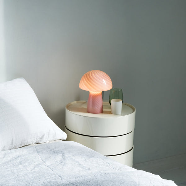 Close Top Mushroom Lamp Rose Pink / Petite