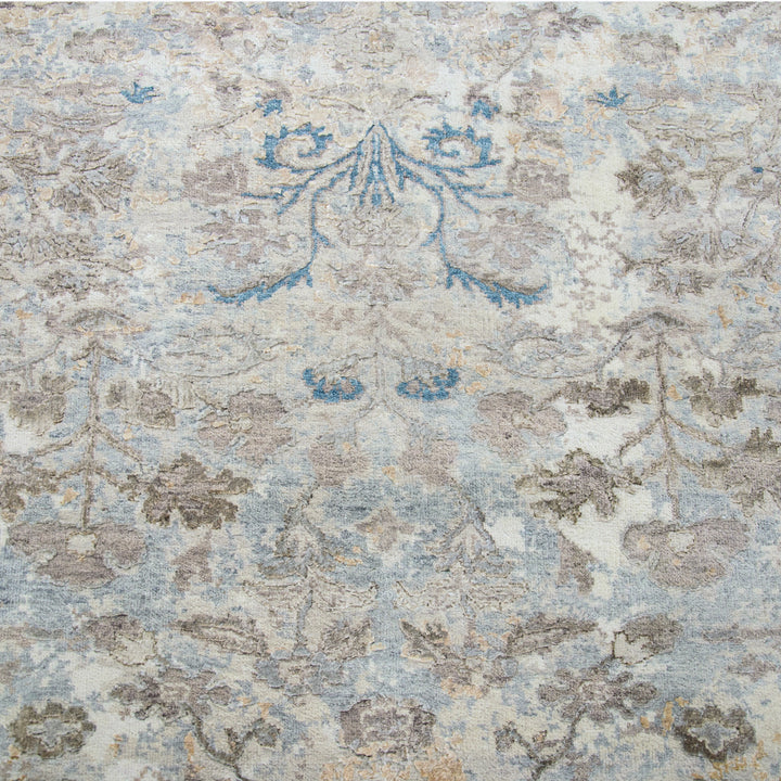 Beige Traditional Wool Silk Blend Rug - 9'3" x 12'3"