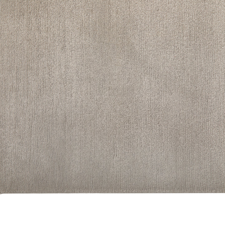 Silver Tibetan Solid Wool Silk Blend Rug - 6' x 9'