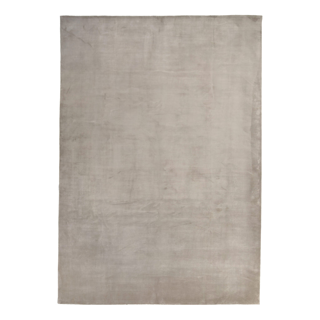 Silver Tibetan Solid Silk Rug - 10' x 14'