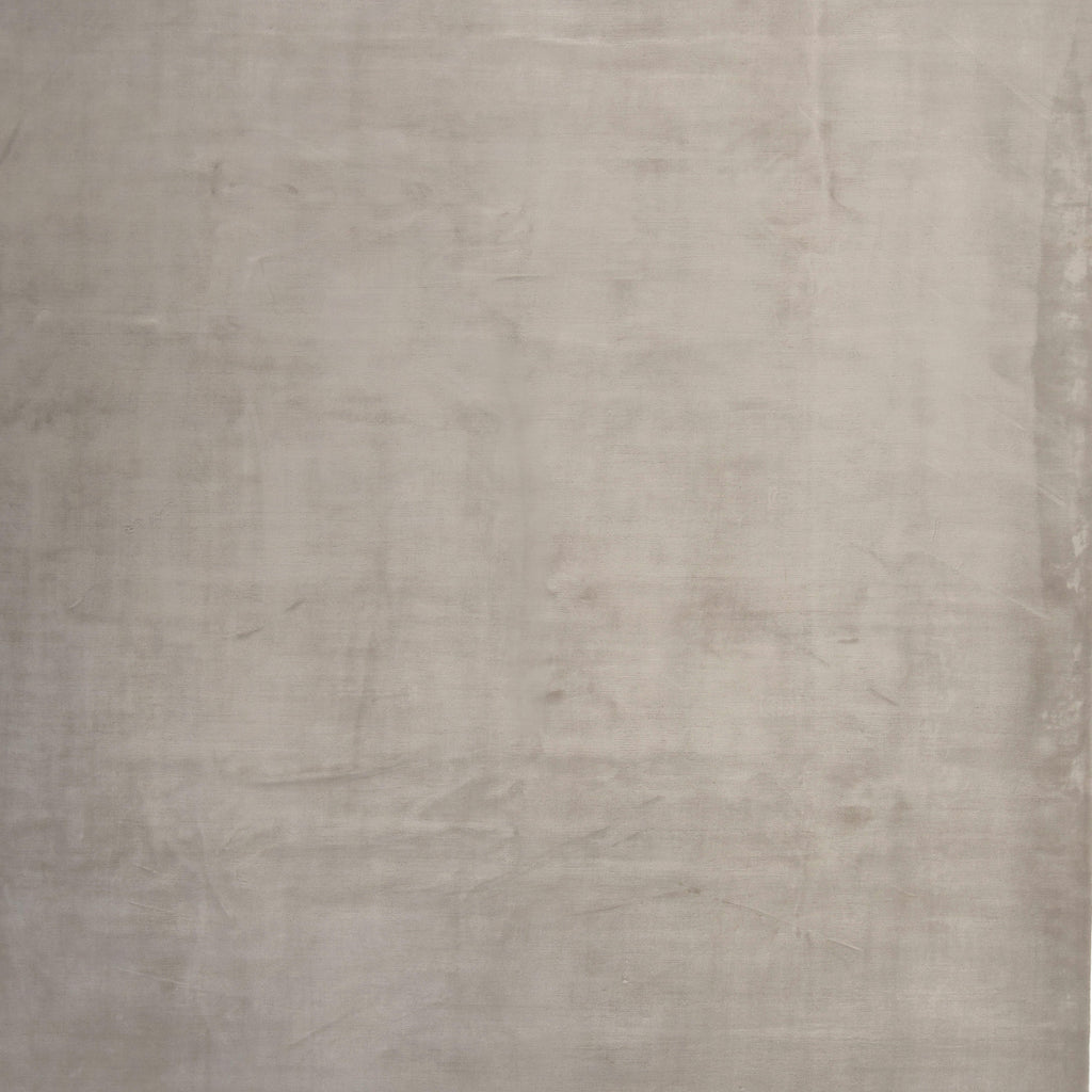Silver Tibetan Solid Silk Rug - 10' x 14'