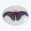 Oval Blue Butterfly Platter