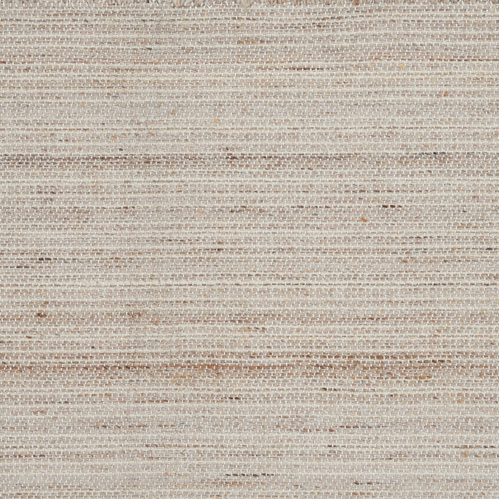 Close-up of neutral woven fabric texture with striped appearance.