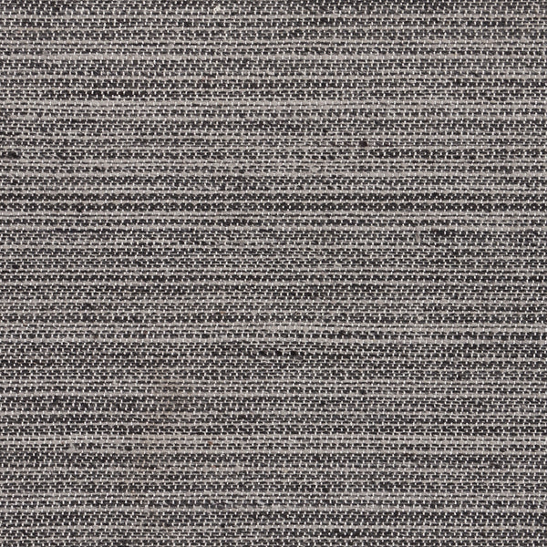 Close-up of rustic grey striped fabric with coarse texture.