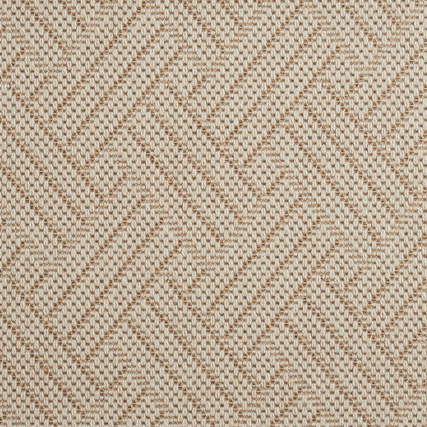 Light sandy fabric with herringbone pattern, durable for upholstery and garments.