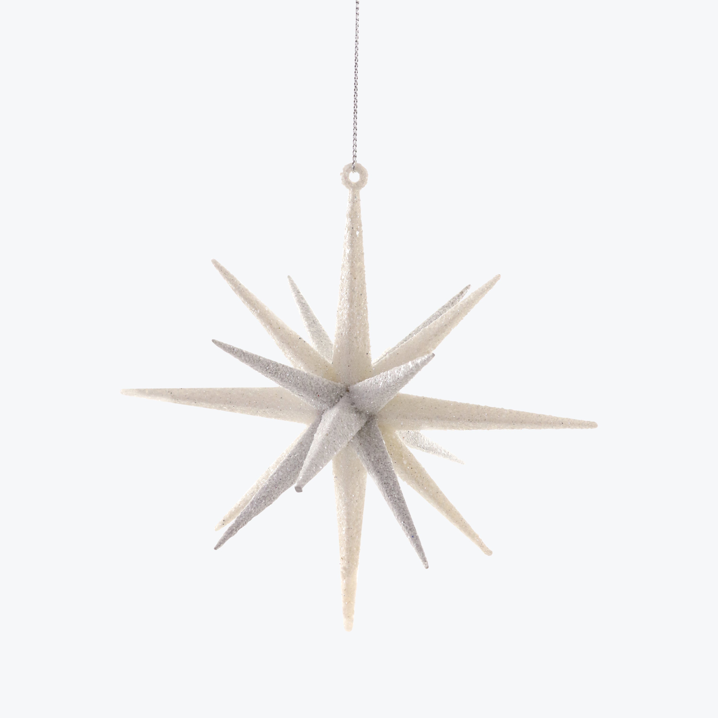 Vintage Starburst Ornament- Large White