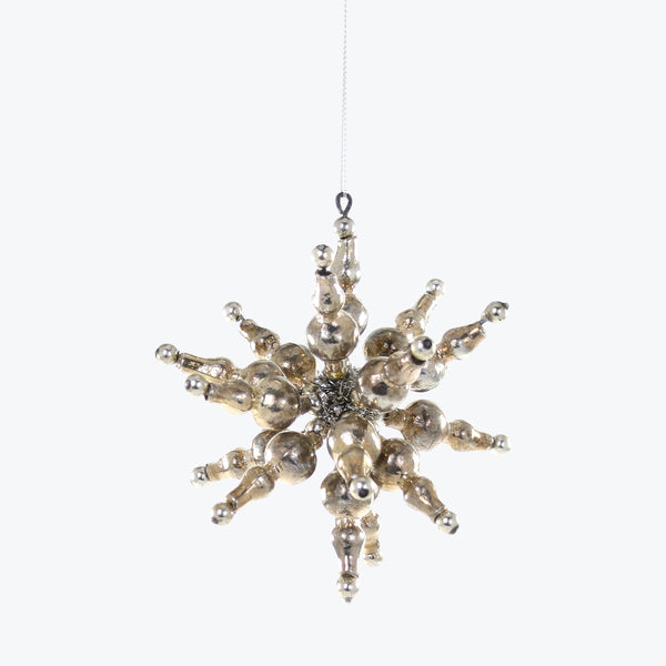 Tinsel Sputnik Star Ornament