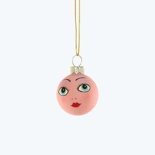 Doll Face Bauble Ornament- Small