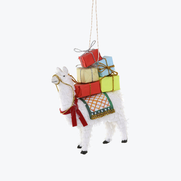 Fa La Llama Ornament- White