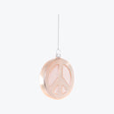 Peace Sign Ornament- Pink