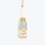 Glittered Champagne Silver Ornament