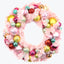 Flocked Wreath- Sm Pink