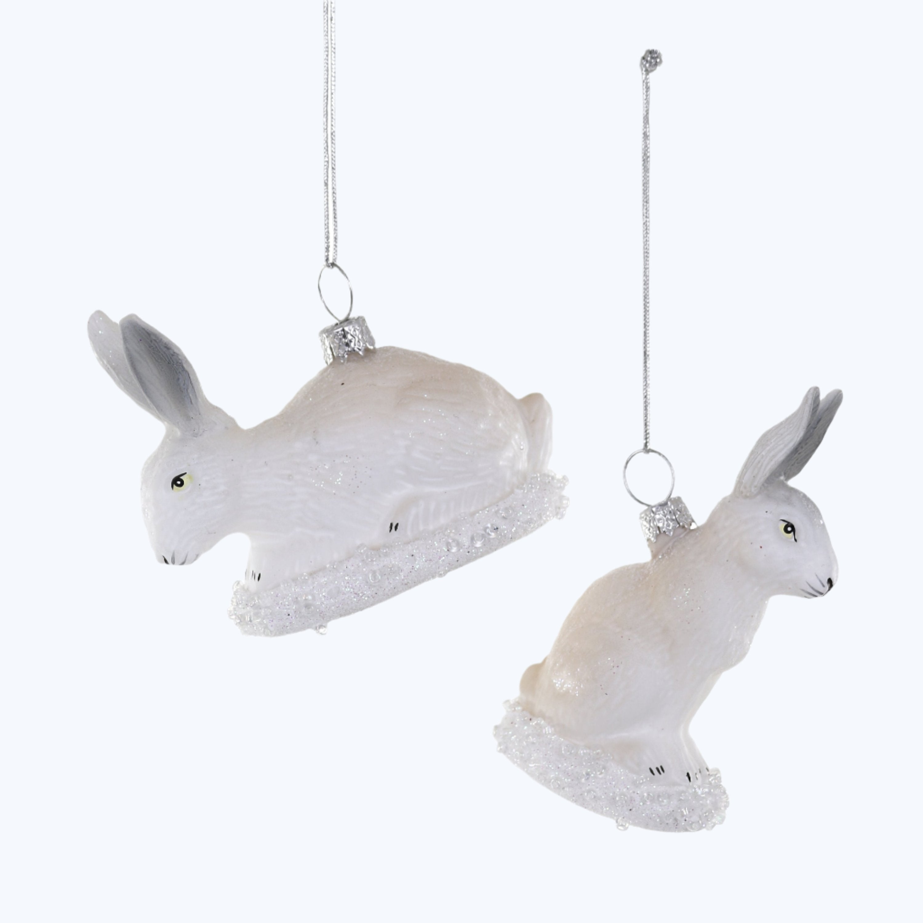 Assorted Winter Wood Rabbit Ornament