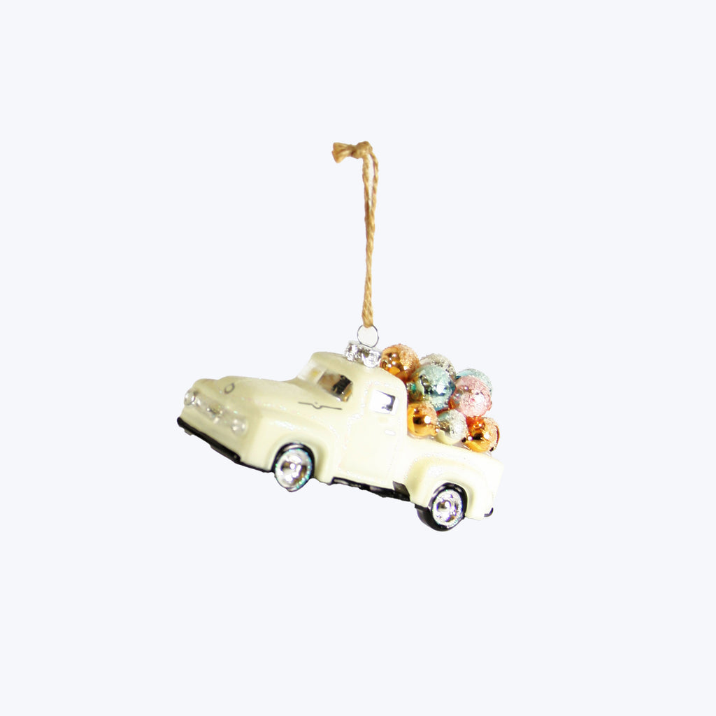 Assorted Countryside Truck Ornament White