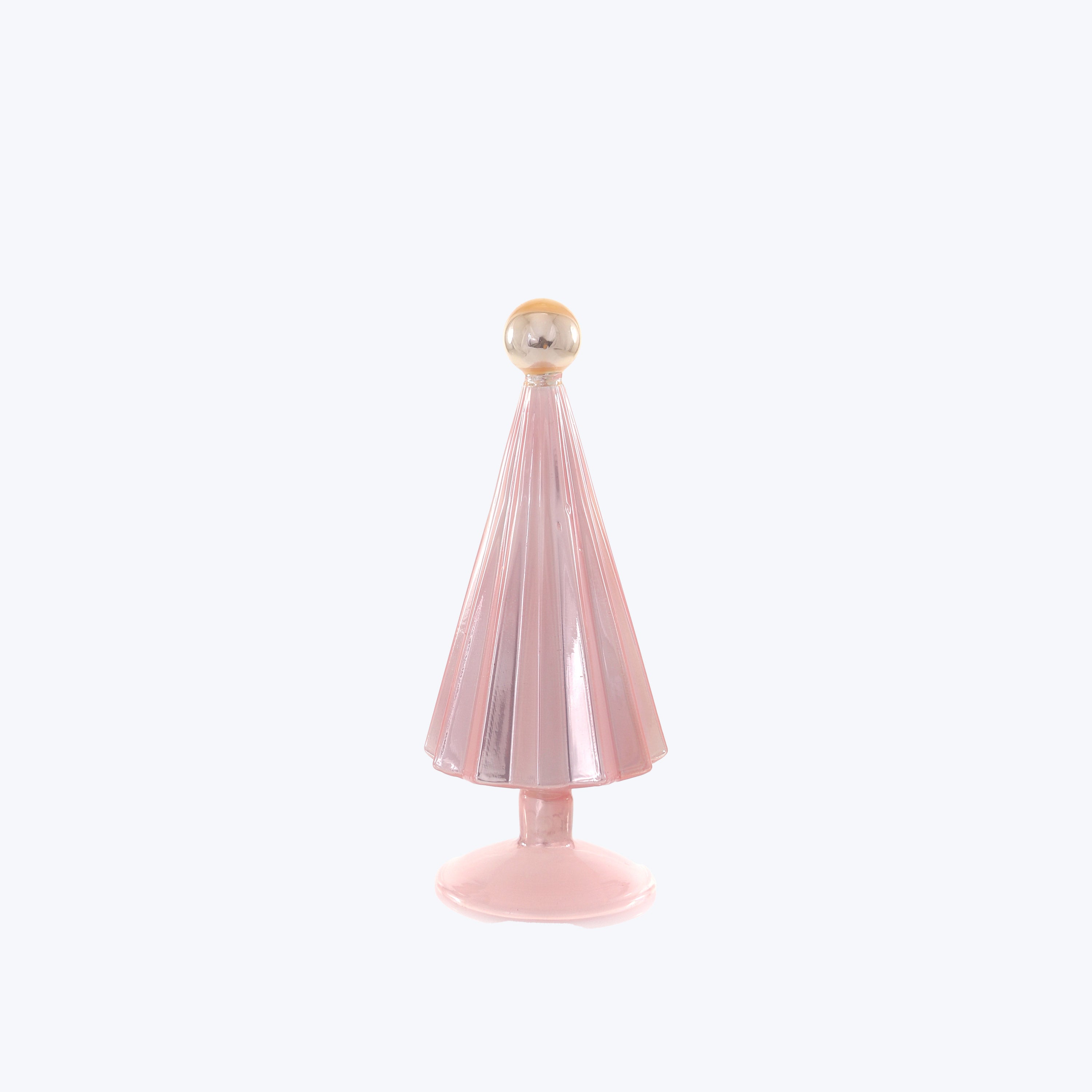 Pleated Tree in Light Pink + Gold Small, 6"